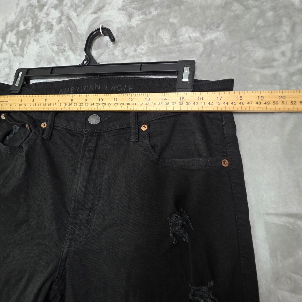 American Eagle Athletic Skinny Distressed Black Jeans Mens 33x32 - Picture 4 of 9